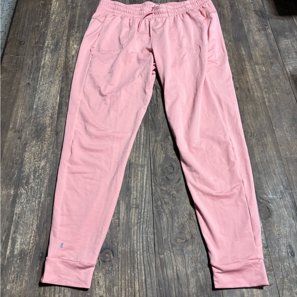 Nobull pink/peach joggers size large EUC!!